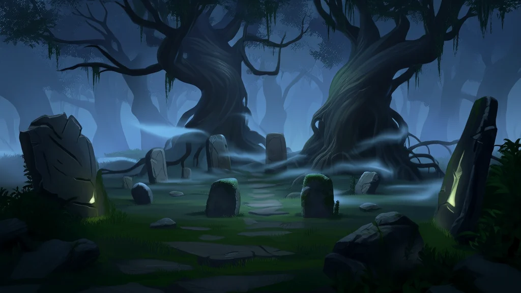 The Whispering Hollow: Where Time Bends and Secrets Remain Unspoken - Weird Tales Illustration