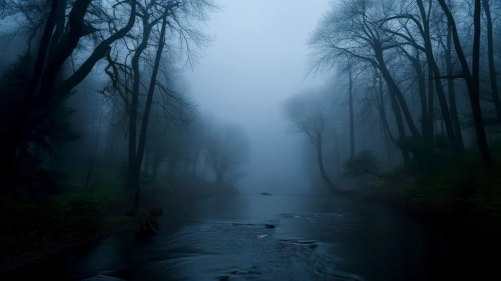 The Whispering River and the Echoes of Elmhollow - Weird Tales Illustration