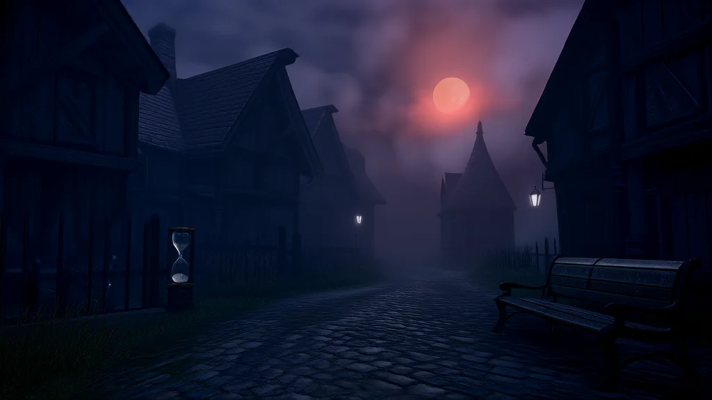 The Vanishing Hourglass and the Secret of Black Hollow's Silent Night - Weird Tales Illustration