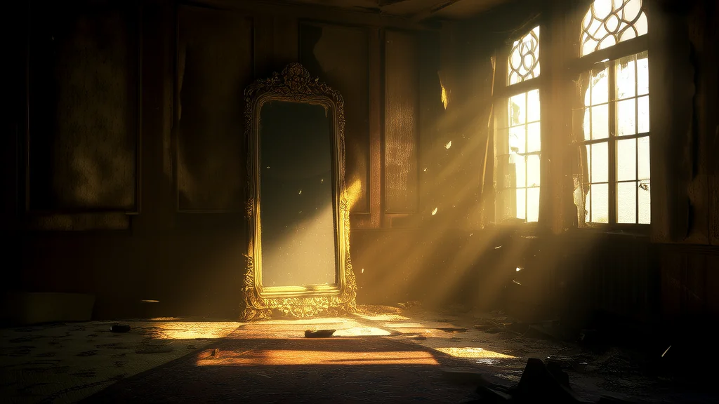 镜中人：废弃老宅的诡异凝视 - Weird Tales Illustration