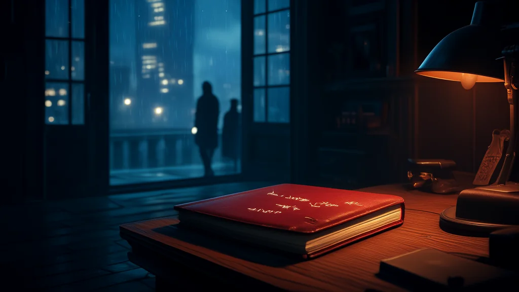 暗红笔记本与消失的钟楼影子 - Weird Tales Illustration