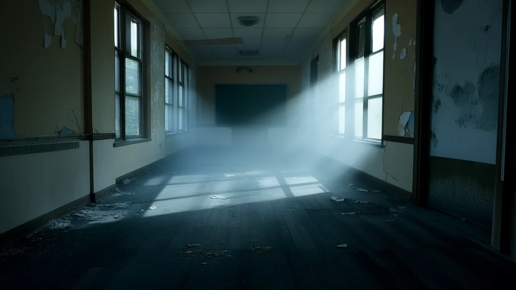 三楼废弃教室的神秘脚步声 - Weird Tales Illustration