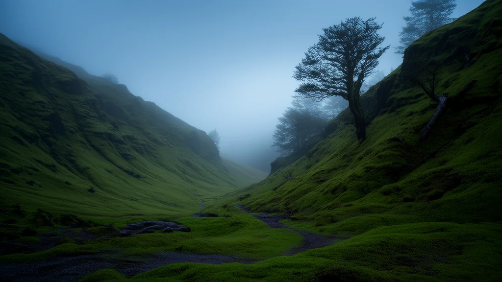 The Whispering Hills and the Secret Path to The Hollow - Weird Tales Illustration