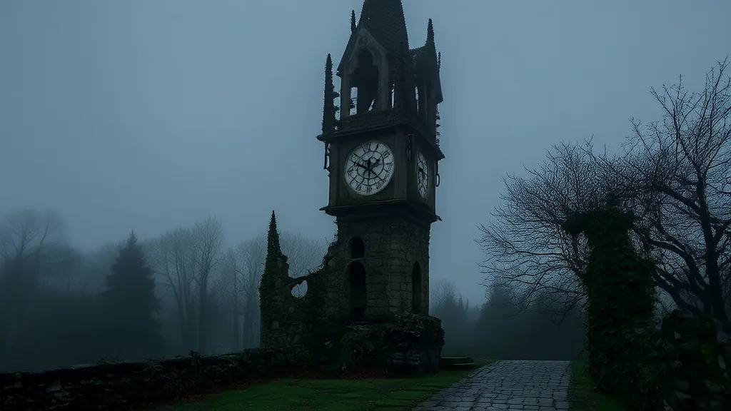 The Clock Tower That Never Told Time and the Woman Who Listened to Its Silence - Weird Tales Illustration