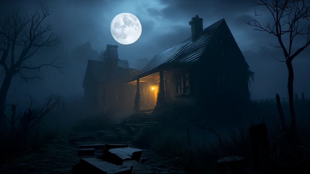 月圆夜，老宅的守夜人现身 - Weird Tales Illustration