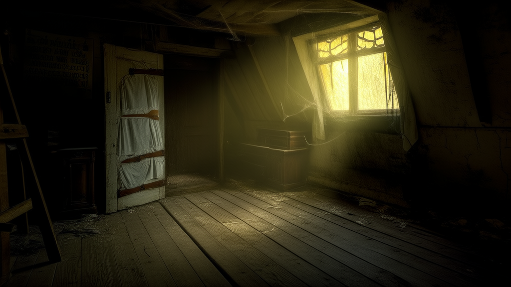 The Secret Symbols in the Forgotten Attic of a Late Grandfather's House - Weird Tales Illustration