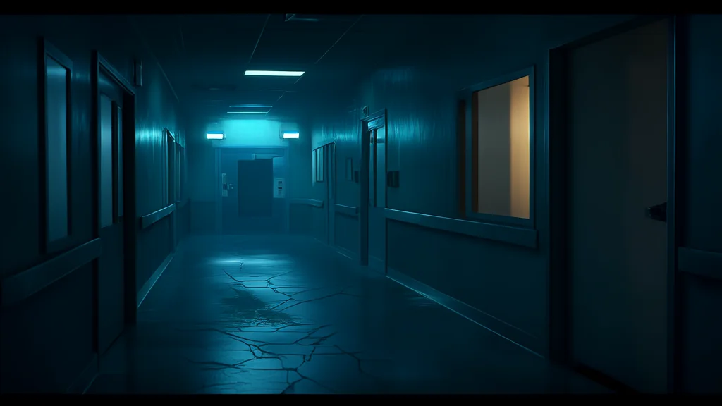 深夜走廊的诡异脚步声与消失的病房 - Weird Tales Illustration