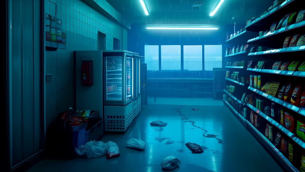 雨夜便利店的诡异零食架 - Weird Tales Illustration