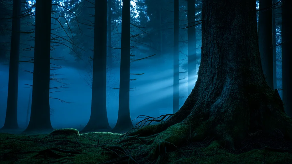 The Whispering Woods and the Bell of Elmsworth - Weird Tales Illustration