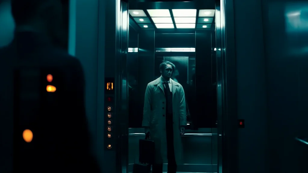 深夜电梯里的诡异倒影 - Weird Tales Illustration