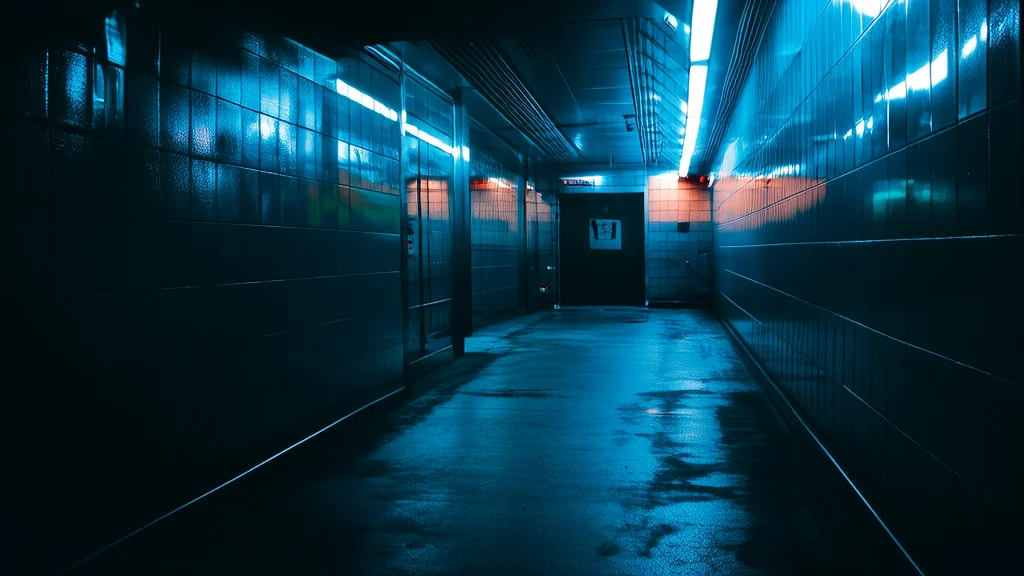 深夜地铁站台的诡异身影 - Weird Tales Illustration