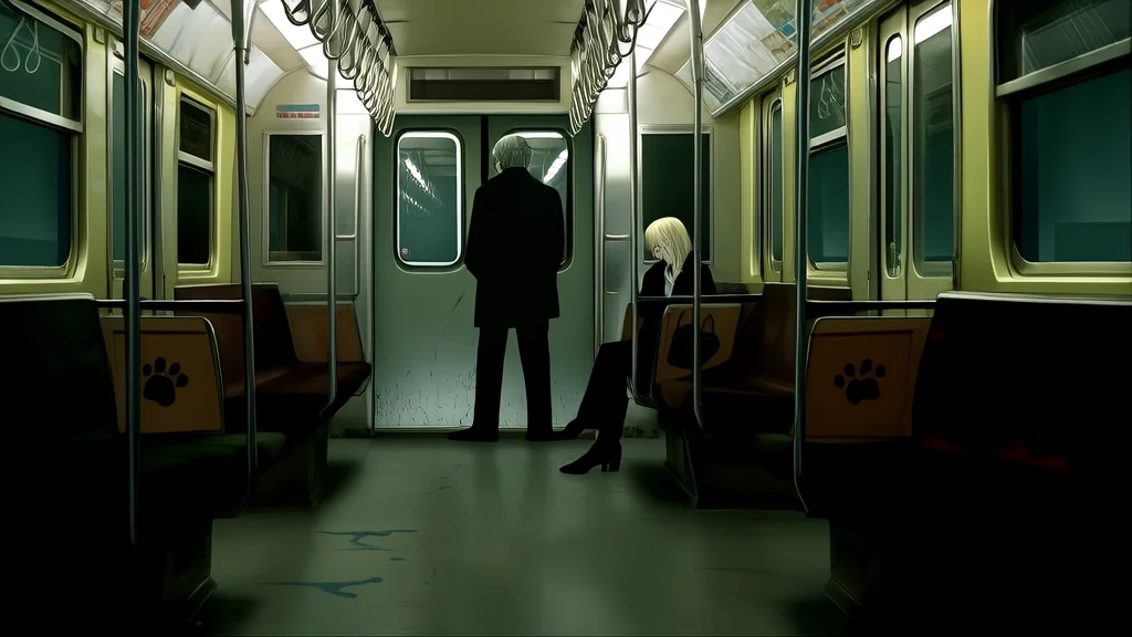 深夜地铁的无瞳乘客 - Weird Tales Illustration