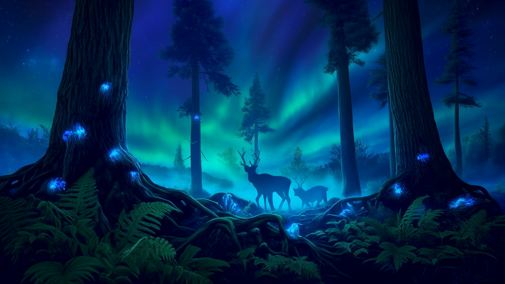The Whispering Trees and the Silent Watchers of the Forgotten Valley - Weird Tales Illustration