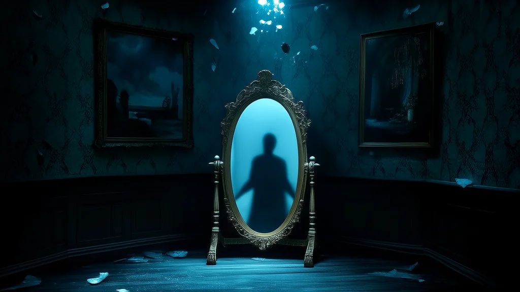 铜镜低语，听风阁中现古影 - Weird Tales Illustration