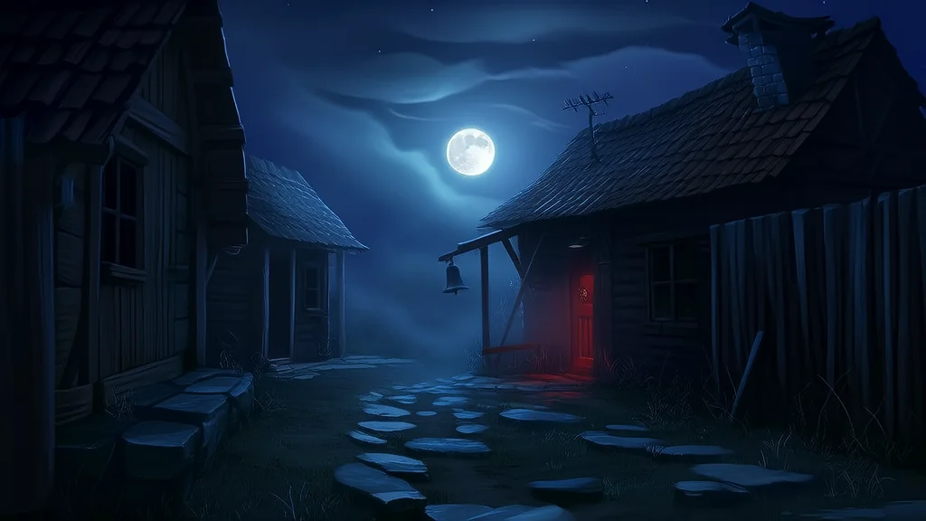 月圆夜，红衣女子的铜铃声 - Weird Tales Illustration