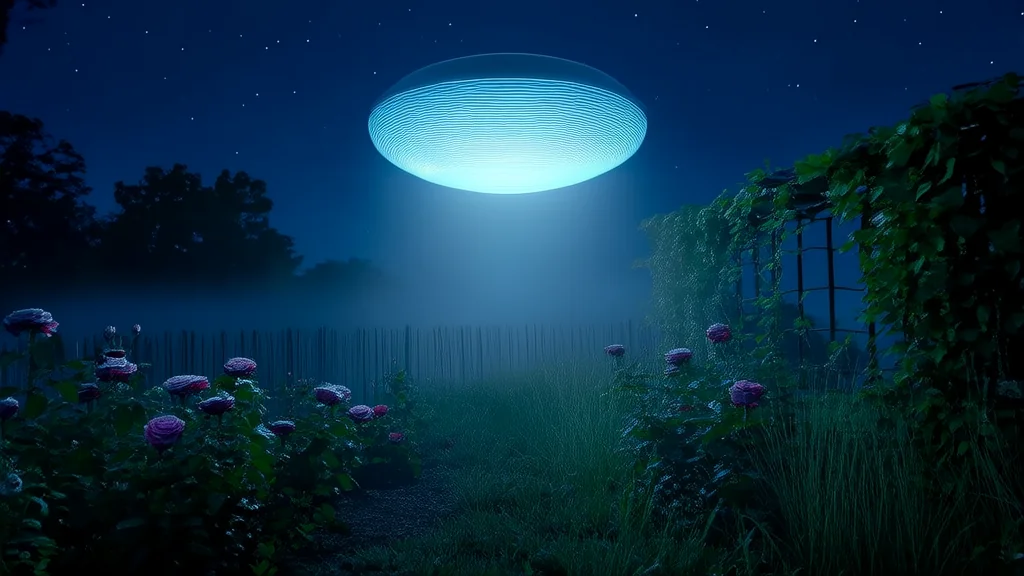 夏夜飞碟降临，教师目睹神秘光点 - Weird Tales Illustration