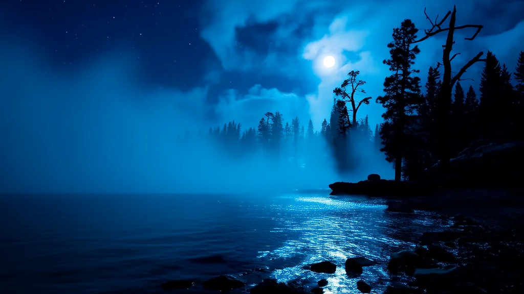 月圆镜湖：我看见了自己眼中的蓝 - Weird Tales Illustration