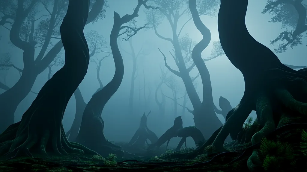 The Whispering Woods and the Silent Watchers of the Forgotten Valley - Weird Tales Illustration