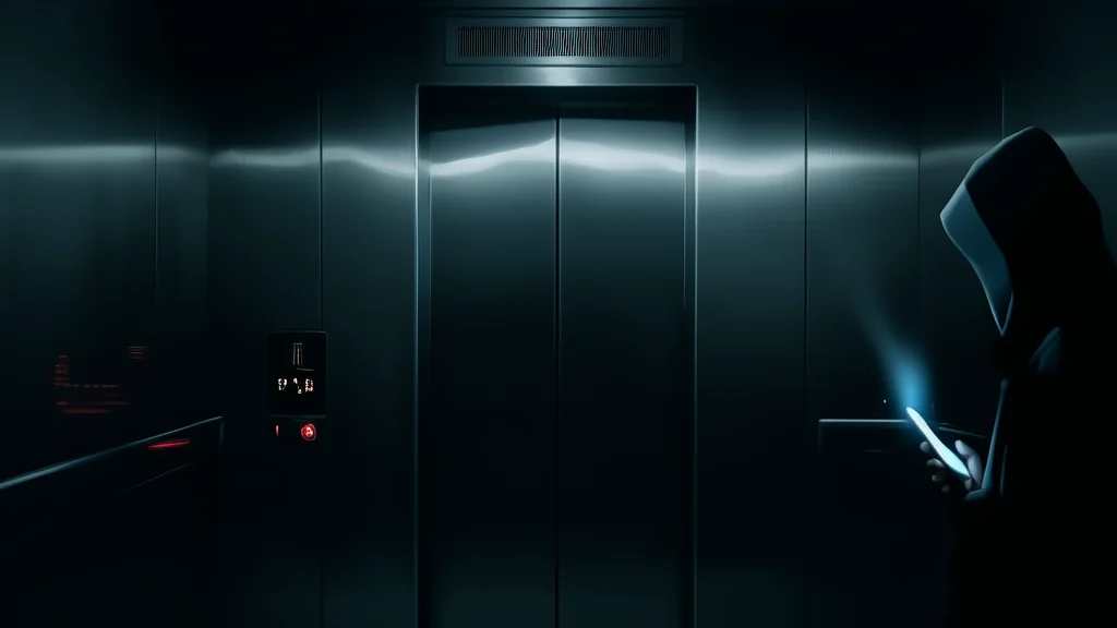 电梯倒影慢一拍，地下一层的陌生人 - Weird Tales Illustration