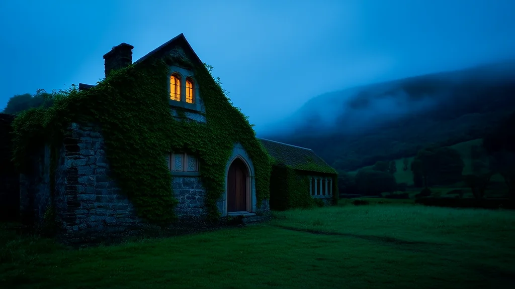 The Whispering Hills and the Library That Never Changed - Weird Tales Illustration