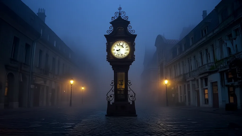 The Clock That Ticked Backward and the Silence It Brought - Weird Tales Illustration