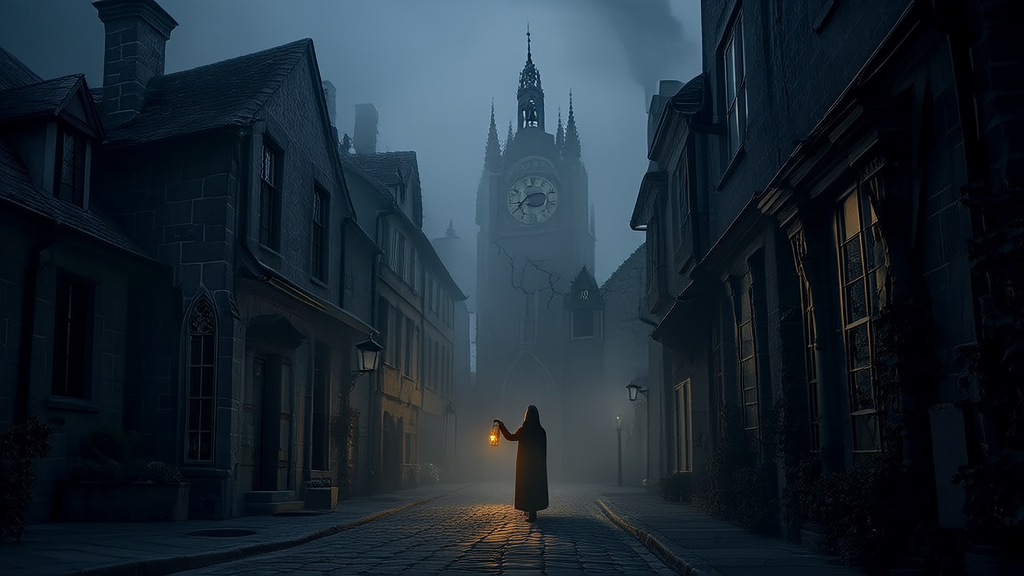 The Clock Tower's Silent Whisper and the Shadow That Followed Clara Home - Weird Tales Illustration