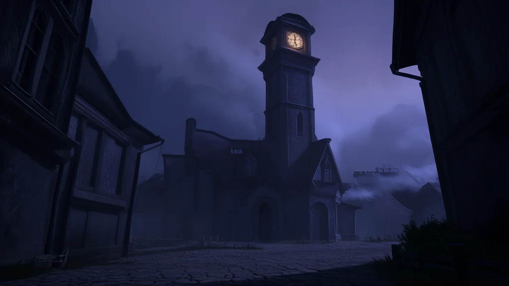 The Whispering Clock Tower and the Woman Who Never Left - Weird Tales Illustration