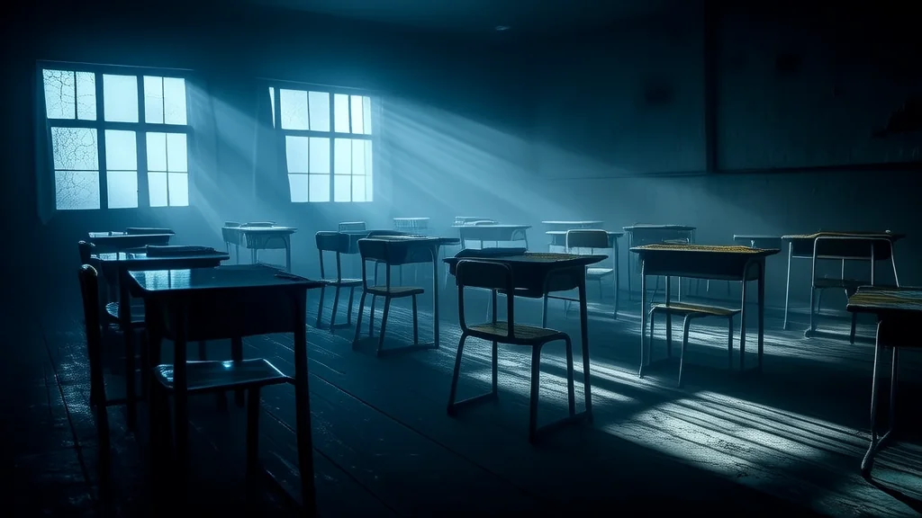 月圆夜，她走进了消失的教室 - Weird Tales Illustration