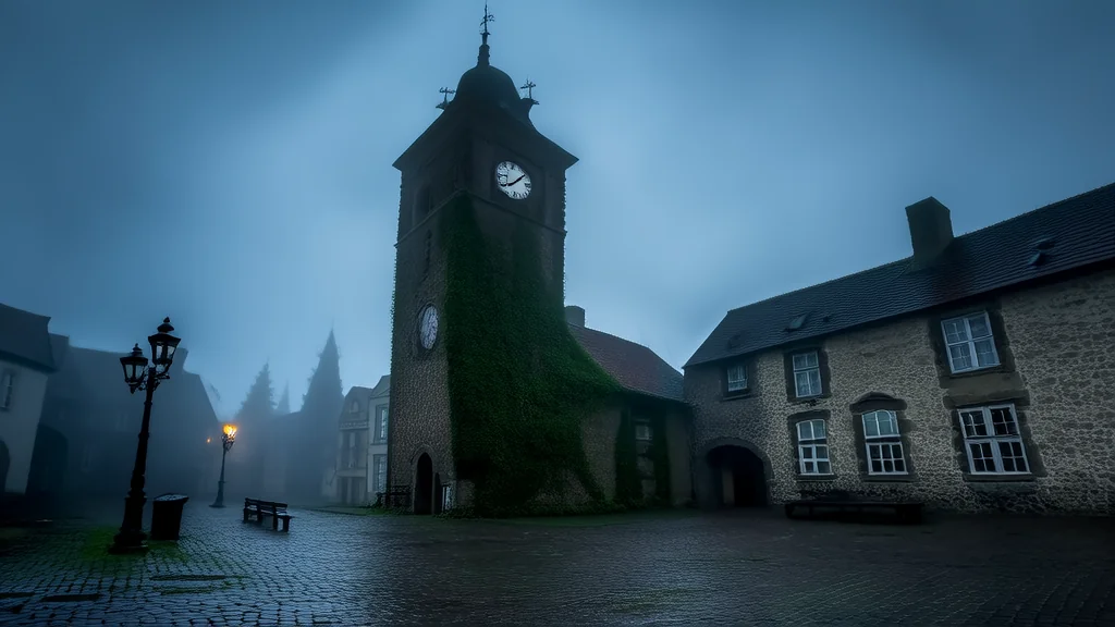 The Whispering Clock Tower and the Man Who Collected Time - Weird Tales Illustration