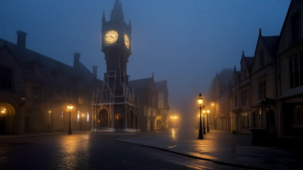 The Frozen Clock and the Watchful Keepers of Elmsworth - Weird Tales Illustration