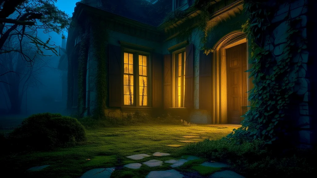 月圆夜，我闯入了消失的青梧居 - Weird Tales Illustration