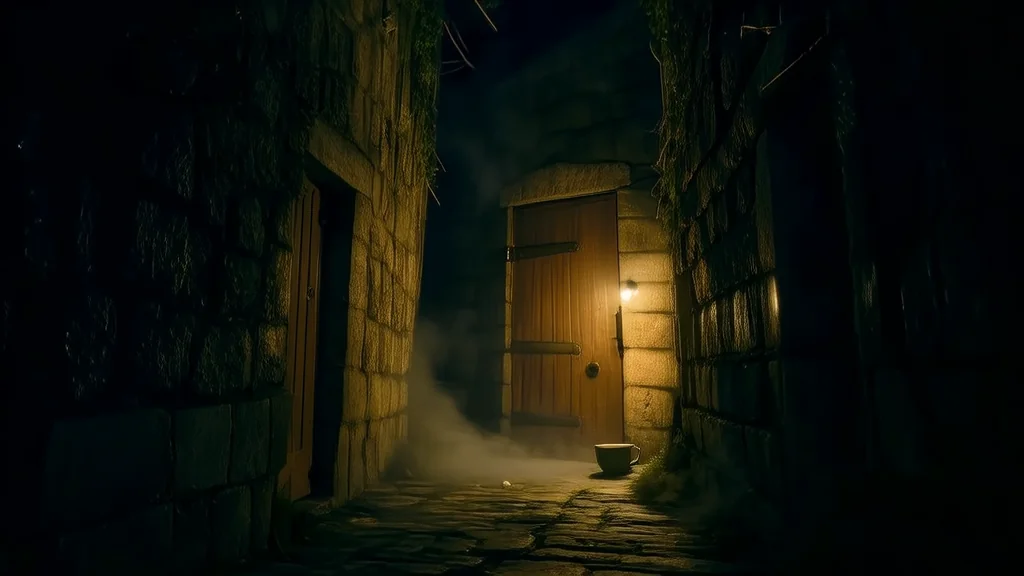 青石巷的低语：老槐树的影子 - Weird Tales Illustration