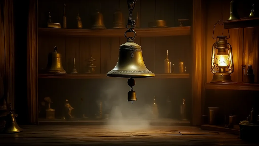 青铜铃铛的低语：小镇女孩的梦境谜团 - Weird Tales Illustration