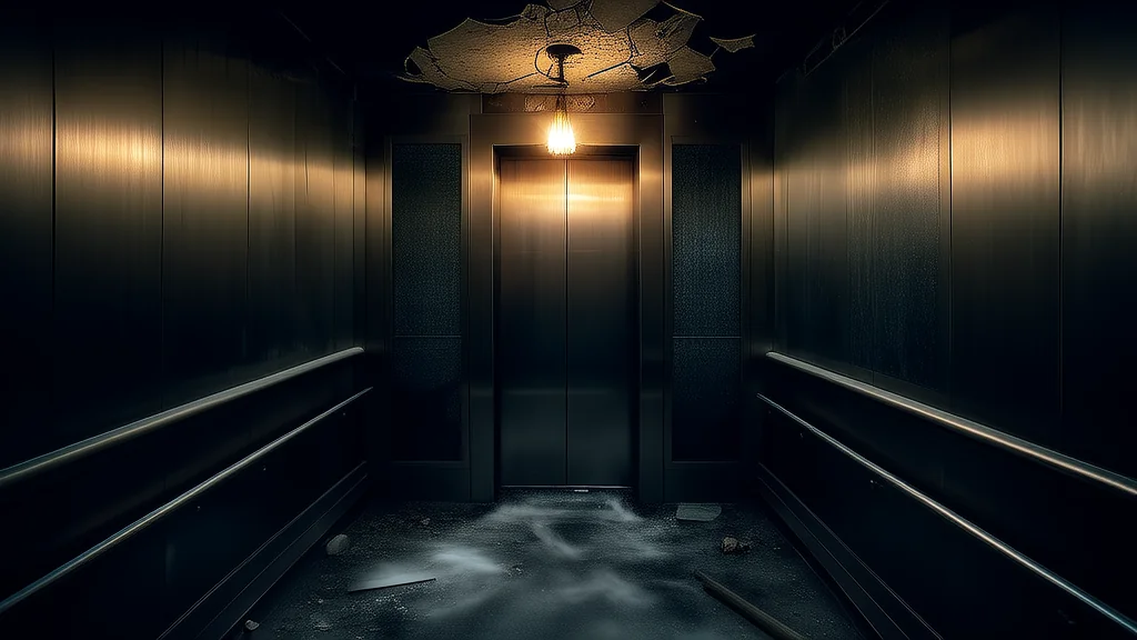 The Silent Elevator That Never Moved and the 13th Floor No One Could Explain - Weird Tales Illustration