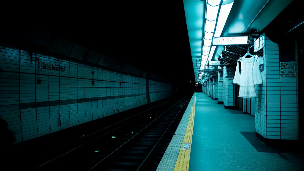 末班地铁上的白裙女孩 - Weird Tales Illustration