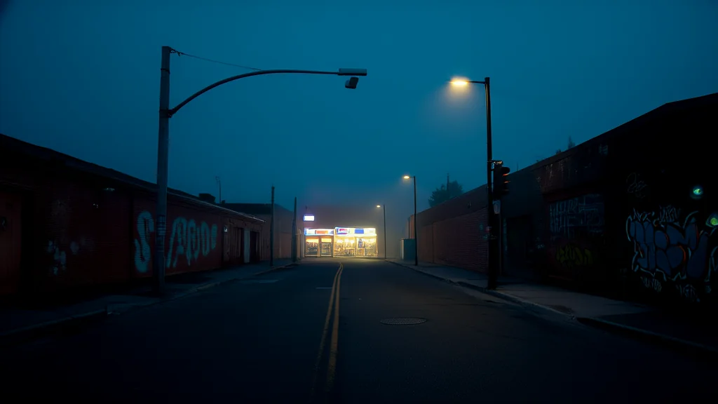 凌晨三点，路灯闪烁如摩斯密码 - Weird Tales Illustration