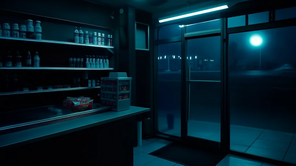 深夜便利店的神秘访客 - Weird Tales Illustration