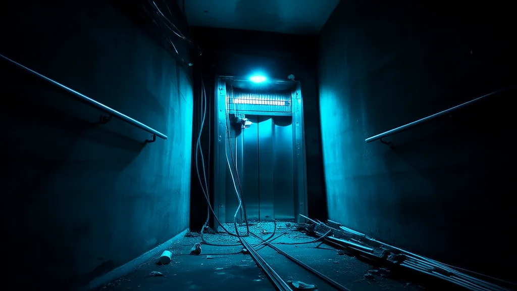 The Silent Elevator on 12th Street That Never Made a Sound But Still Worked Perfectly - Weird Tales Illustration