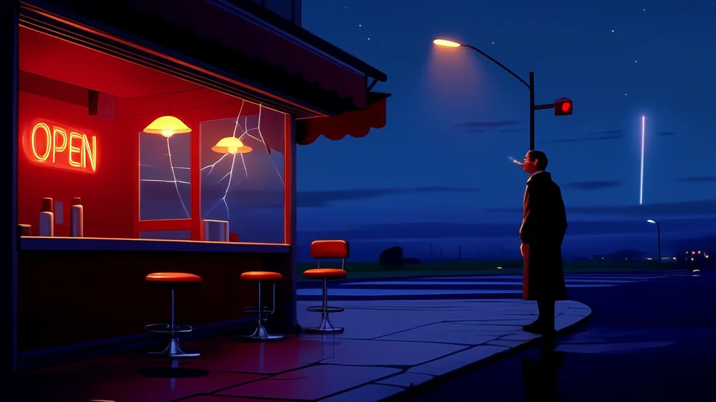 The Man Who Stared at the Sky Every Tuesday at 3:17 PM - Weird Tales Illustration