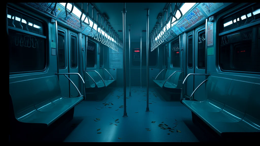 末班车上的无面女人 - Weird Tales Illustration