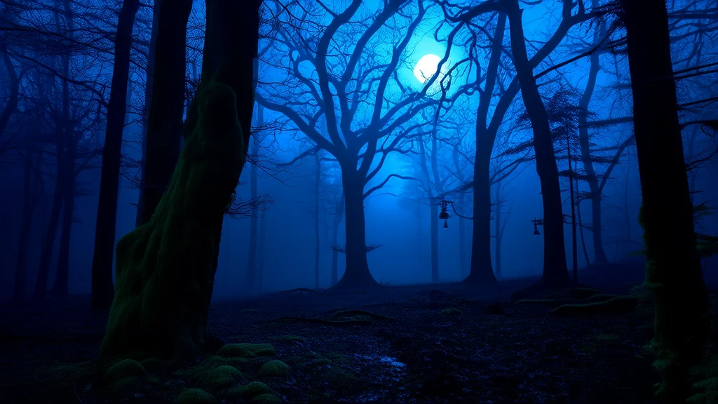 梦中钟声引路，影子无声跟随 - Weird Tales Illustration