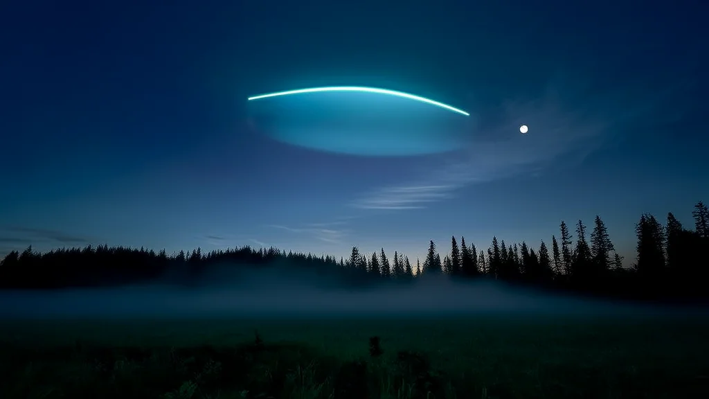 The Vanishing Light Over Eldridge Hollow: A Farmer's Unexplained Sighting on a Quiet Tuesday Evening - Weird Tales Illustration