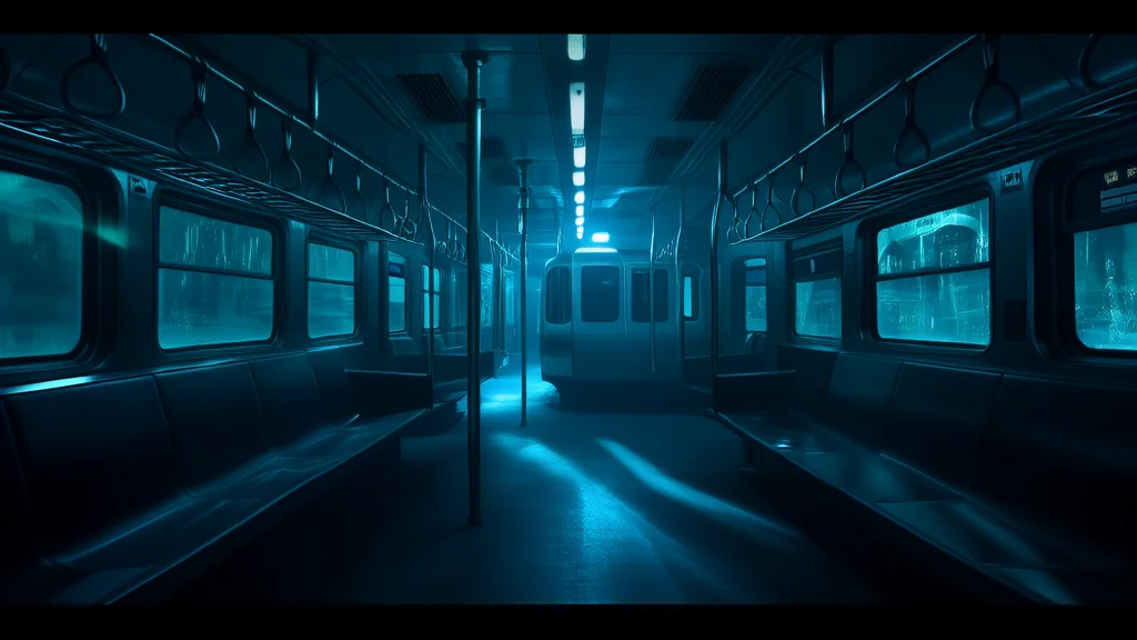 深夜地铁的诡异乘客 - Weird Tales Illustration
