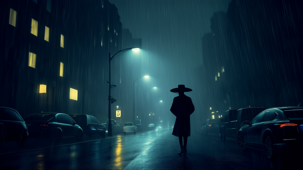 雨夜遇见的守夜人与神秘符号 - Weird Tales Illustration