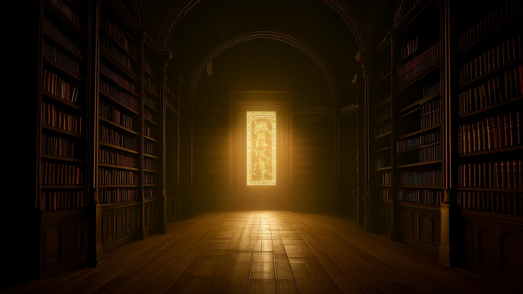 图书馆深处的镜中世界 - Weird Tales Illustration