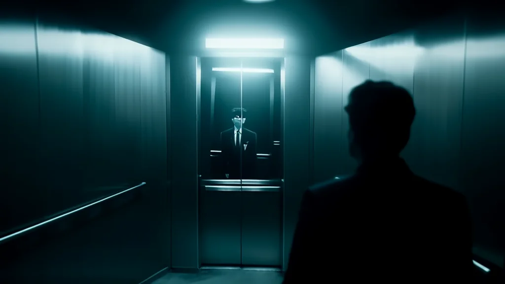 电梯停在了0层，镜中人开始靠近 - Weird Tales Illustration