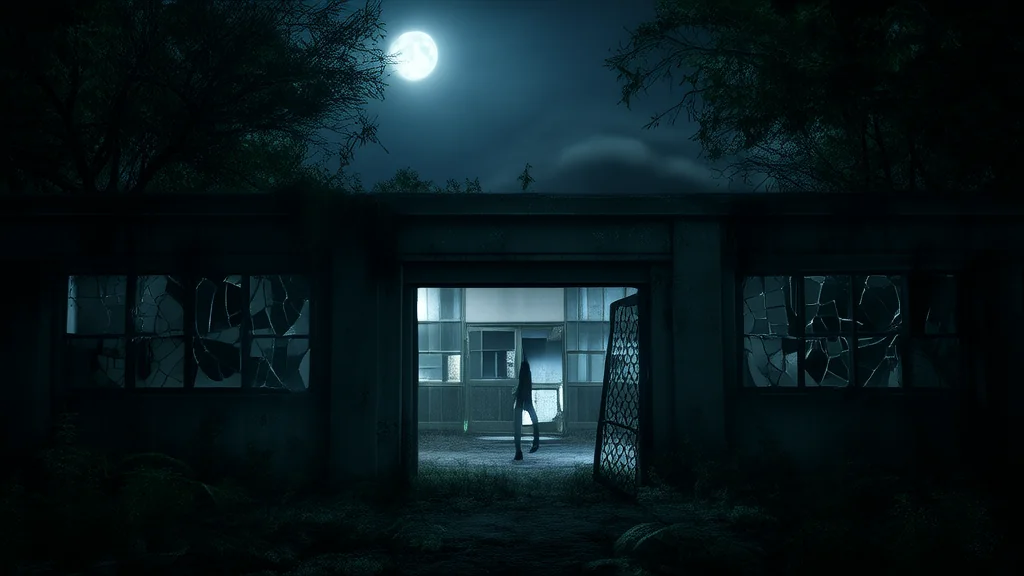 The Forgotten School and the Shadow That Walked After Midnight - Weird Tales Illustration