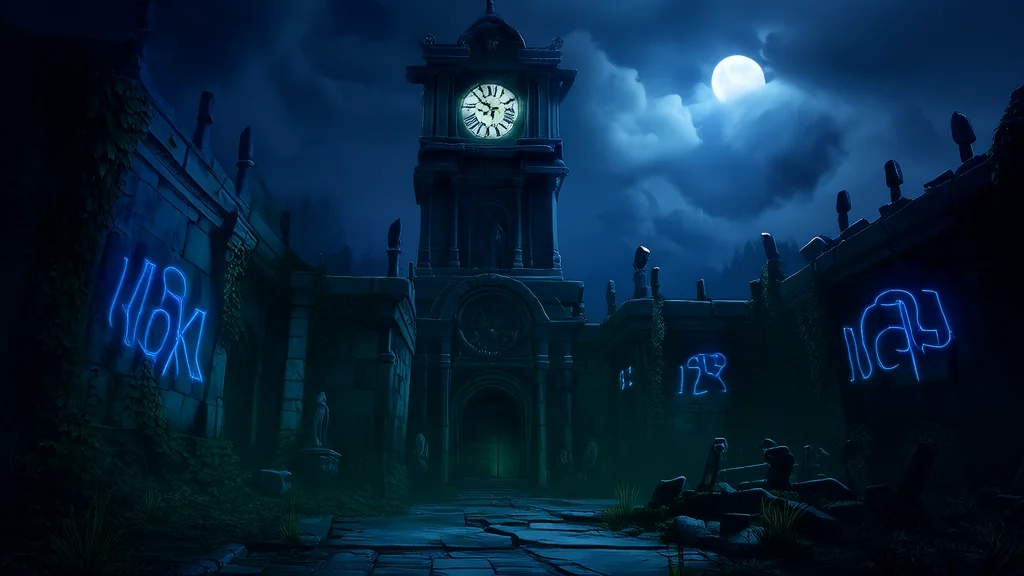 废弃钟楼的低语与神秘符号 - Weird Tales Illustration