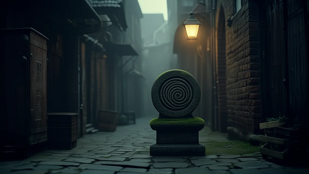 The Spiral in the Circle: A Forgotten Symbol in a City Without Memory - Weird Tales Illustration