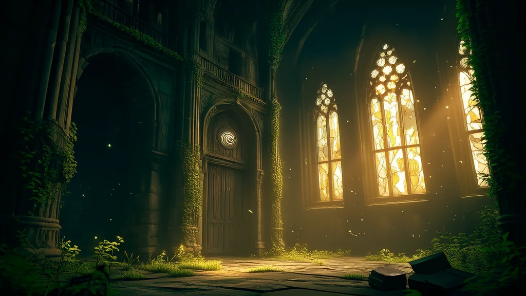 The Whispering Library and the Secret of the Spiral Moon Symbol - Weird Tales Illustration